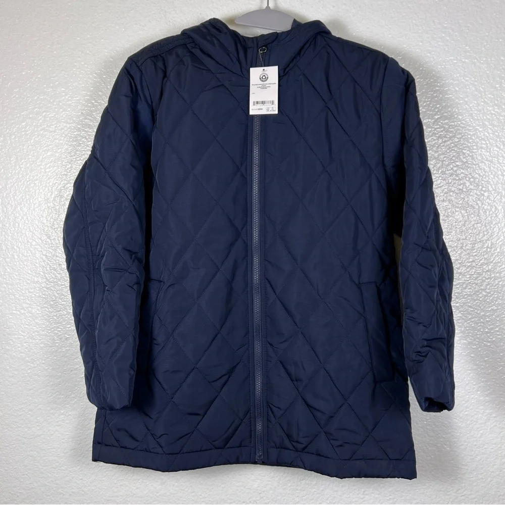 Amazon Essentials Kids Dark Blue Quilted Jacket L